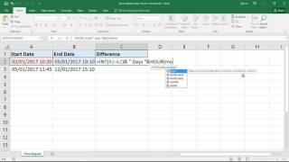 Excel Formula for Time Elapsed in Days Hours and Minutes