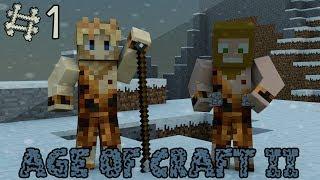 Minecraft - Age Of Craft II  Episode 1 - La Préhistoire   Aventure Modée Évolutive 