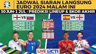 Jadwal EURO 2024 Malam Ini Live RCTI 30 Juni Prediksi LineUp Inggris vs Slovakia Spanyol vs Georgia