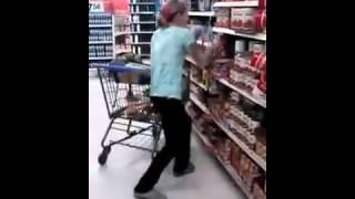 High on meth grocery shopping at Walmart - CAPTIONED