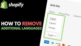 Shopify How to Unpublish or Remove Additional Languages