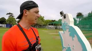 Dale Steyn attempts to break a GoPro