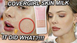 WOW COVERGIRL SKIN MILK FOUNDATION FIRST IMPRESSION - Dry Skin Up-close Shots Full Review