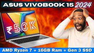 ASUS Vivobook 15 Ryzen 7 Laptop Review In Hindi  16GB Ram + Windows 11 + Gen 3 SSD Under ₹49990