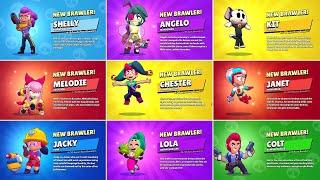 ALL 78 BRAWLER UNLOCK ANIMATIONS  Melodie Angelo & More ..