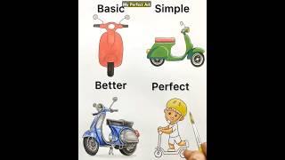 Drawing a Scooter - Basic vs Perfectamazinginterest best#shorts#ytshorts#viral#youtubeshorts