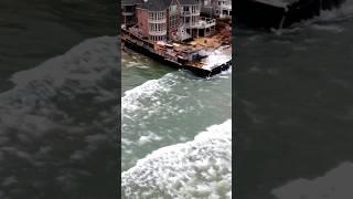 Massive Storm Surge Hits Ogden Dunes #drone #newvideo #nature #shorts