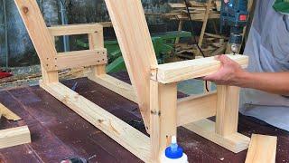 Making Beautiful Outdoor Chair Swing For Your Garden  Best DIY Woodworking Ideas From Old Pine Wood