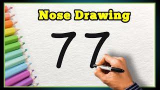 How to Draw Nose from 77  Nose Drawing Tutorial  Simple Nose Drawing for Beginners  Easy Drawing