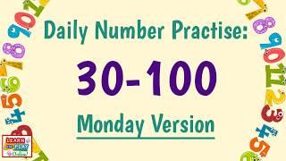 Daily Number Practise 30-100 Monday