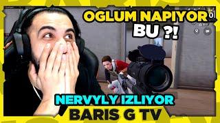 Barış G NERVYLY - OĞLUM NAPIYOR BU?? PUBG MOBİLE KOMİK ANLAR İZLİYOR 