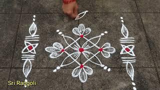 2 min Rangoli Designs 3x3 dots Small Daily Muggulu Easy Rangoli DesignSide Border Rangoli Designs