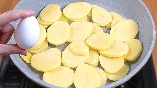 2 potatoes 3 eggs A fast and easy recipe. The most delicious potato recipe