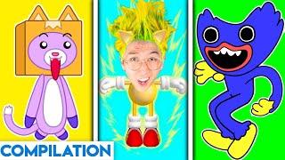 LANKYBOX FUNNY ANIMATED MEMES FOXY SLAPS HUGGY WUGGY JUSTIN & ADAM IN POPPY PLAYTIME & MORE