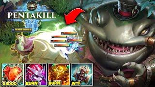 SUPER TANK TAHM KENCH INHALES THE ENTIRE ENEMY TEAM 1V5 PENTAKILL