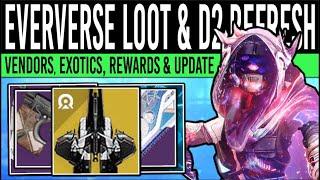 Destiny 2 REWARD UPDATES & EVERVERSE LOOT New SHADER Vendor Refresh Exotic Farms More Sept 17