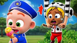 Clumsy Police Song  Baby Police vs Bad Thief  NEW  Nursery Rhymes For Kids