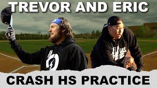 Trevor Bauer and Eric Sim Crash a High School Practice