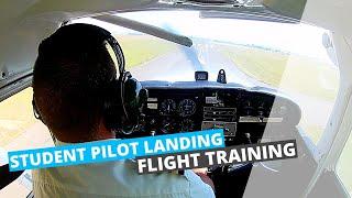 Student pilot takeoff and landing Cessna 172  Flight training at Rand Airport  ATC Audio