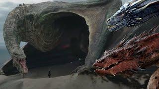 Vhagars Size compared to Smaug and Drogon