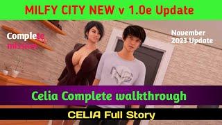 milfy city { v1.0e update }  Celia Complete  Walkthrough  Celia full Story  #whatagaming