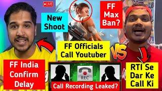 SHOCKING - FF Officials Call Recording With Youtuber - Leaked? TSG Ritik Live Expose Everything 