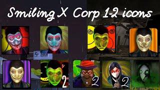 Smiling X Corp 1 And 2 All Icons