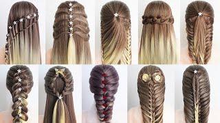 TOP 10 Cute And Easy Everyday Hairstyles For Long Hair Tutorial - Simple Braid Hairstyle For Summer