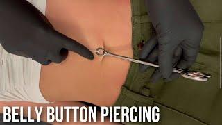 Belly Button Piercing  FULL PROCESS  #piercing #shorts
