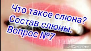 Что такое слюна. Состав слюны. Терапевтическая стоматология. Экзаменационный вопрос 7.