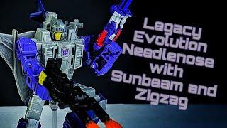 Transformers Generations Legacy Evolution  Needlenose with Sunbeam and Zigzag