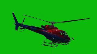 Real Helicopter w Green Screen Background - FREE