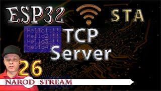 Программирование МК ESP32. Урок 26. Wi-Fi. STA. TCP Server