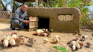 Primitive Technology Mud House For Hens  Free Range Chicken Farming  Desi Murgh Farming in Village