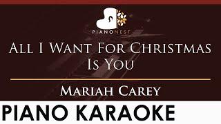 Mariah Carey - All I Want For Christmas Is You - HIGHER Key Piano Karaoke Instrumental