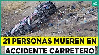 Tragedia en Perú 21 personas mueren tras desbarrancar en Ayacucho