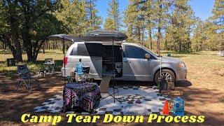 Entire Process of Tearing Down Camp & Moving Locations in My Minivan Camper Conversion  VAN LIFE