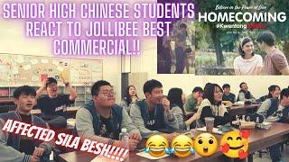 SENIOR HIGH CHINESE STUDENTS REACT TO CRUSHHOMECOMING JOLLIBEE COMMERCIAL AFFECTED SILA