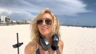 Beach Treasure Hunting at Gulf Shores Alabama - Metal Detecting