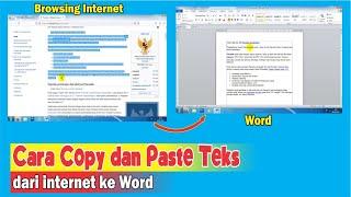 Cara Copy dan Paste Teks dari Browsing Internet ke Word