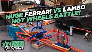 Epic Ferrari vs Lambo Hot Wheels face off