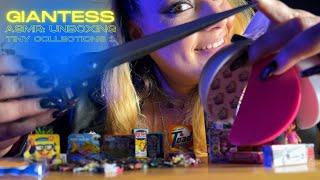 Giantess ASMR Unboxing w Fingernail Tapping Paper Crinkles Plastic Crinkles Whispers Scissors