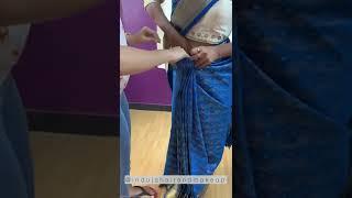 few step by saree draping  Saree draping steps  step for pre pleating saree draping