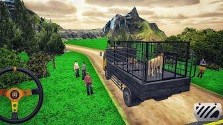 Truck Ragasa membawa Hewan Singa - wild animal Transport Game 3D