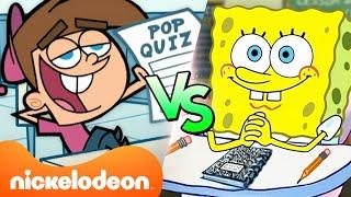 SpongeBob vs Timmy Turner  Whos The Best Student?  Nicktoons