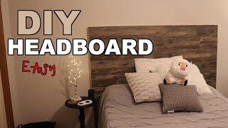 DIY Rustic Headboard wVinyl Flooring