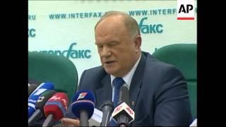 Communist Zyuganov denounces election outcome