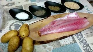 Pesce persico in crosta di patate  Perch in potato crust