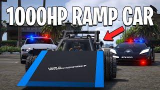 Trolling Cops with 1000HP Ramp Car in GTA 5 RP