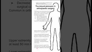 Tourniquet pressure in orthopaedic surgery